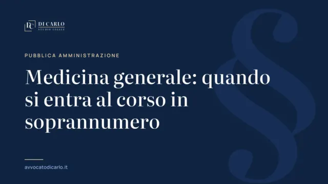 Medicina generale: quando si entra al corso in soprannumero