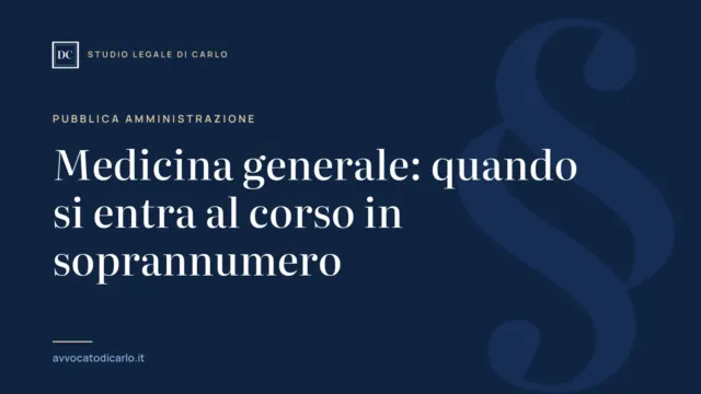 Medicina generale: quando si entra al corso in soprannumero