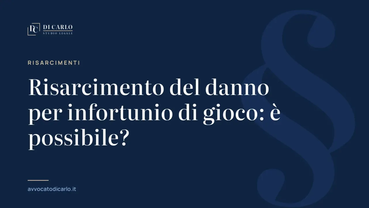 Risarcimento del danno per infortunio di gioco: è possibile?
