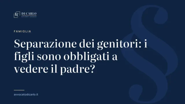 Separazione dei genitori: i figli sono obbligati a vedere il padre?