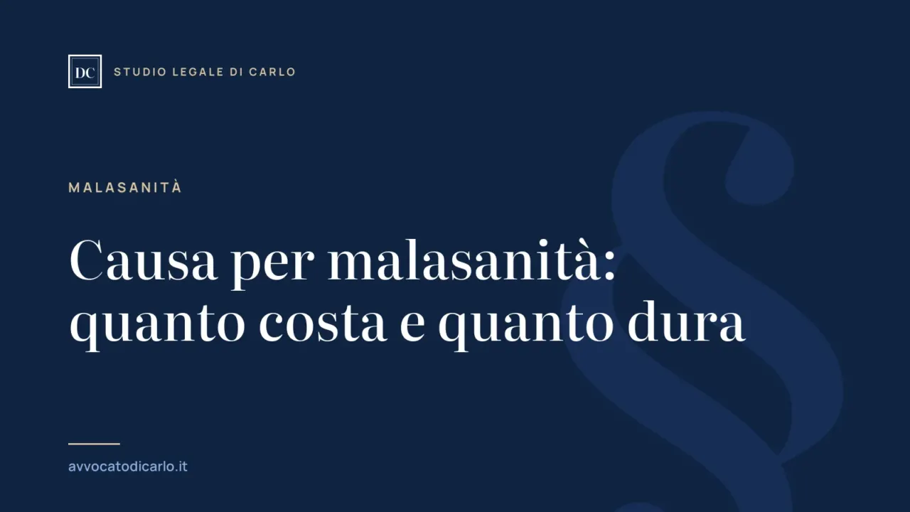 Causa per malasanità: quanto costa e quanto dura