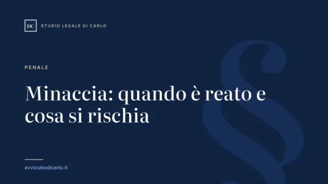 Minaccia: quando è reato e cosa si rischia