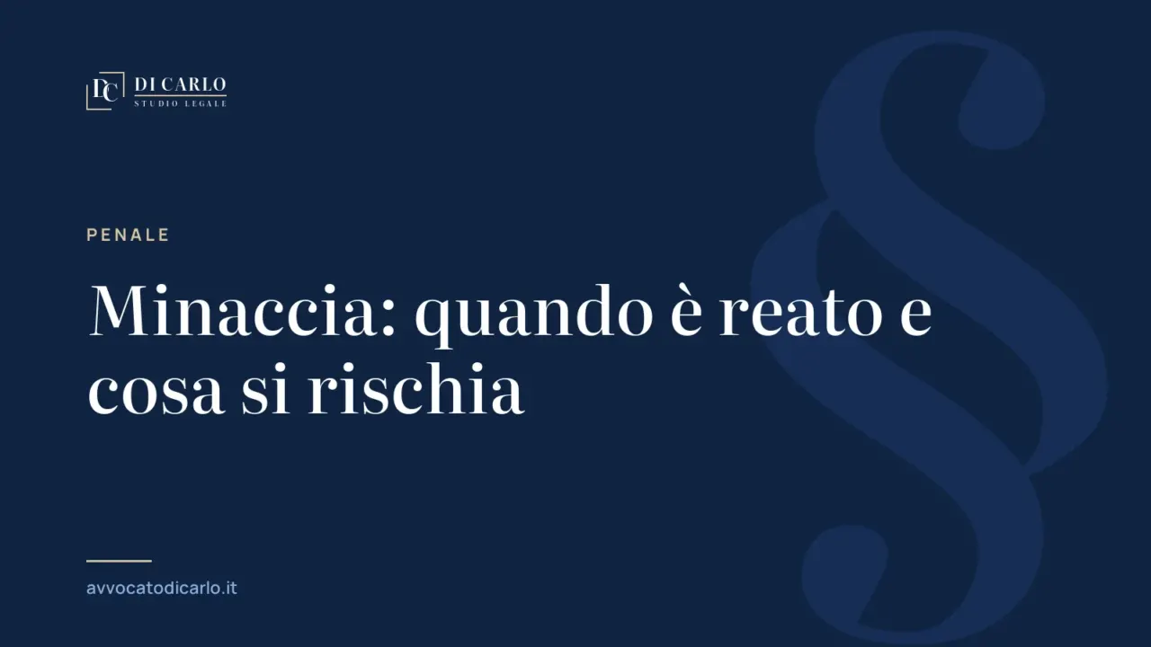 Minaccia: quando è reato e cosa si rischia