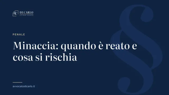 Minaccia: quando è reato e cosa si rischia
