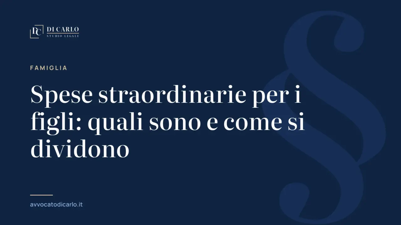 Spese straordinarie per i figli: quali sono e come si dividono