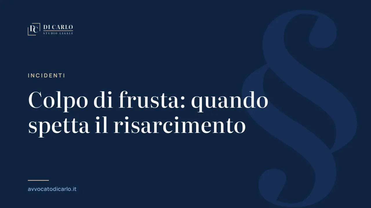 Colpo di frusta: quando spetta il risarcimento
