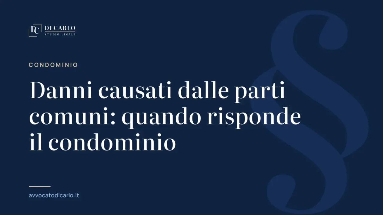 Danni causati dalle parti comuni: quando risponde il condominio