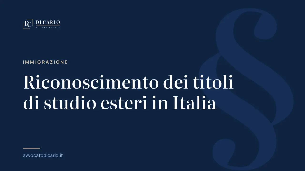 Riconoscimento dei titoli di studio esteri in Italia