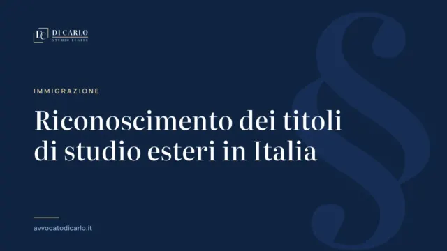 Riconoscimento dei titoli di studio esteri in Italia