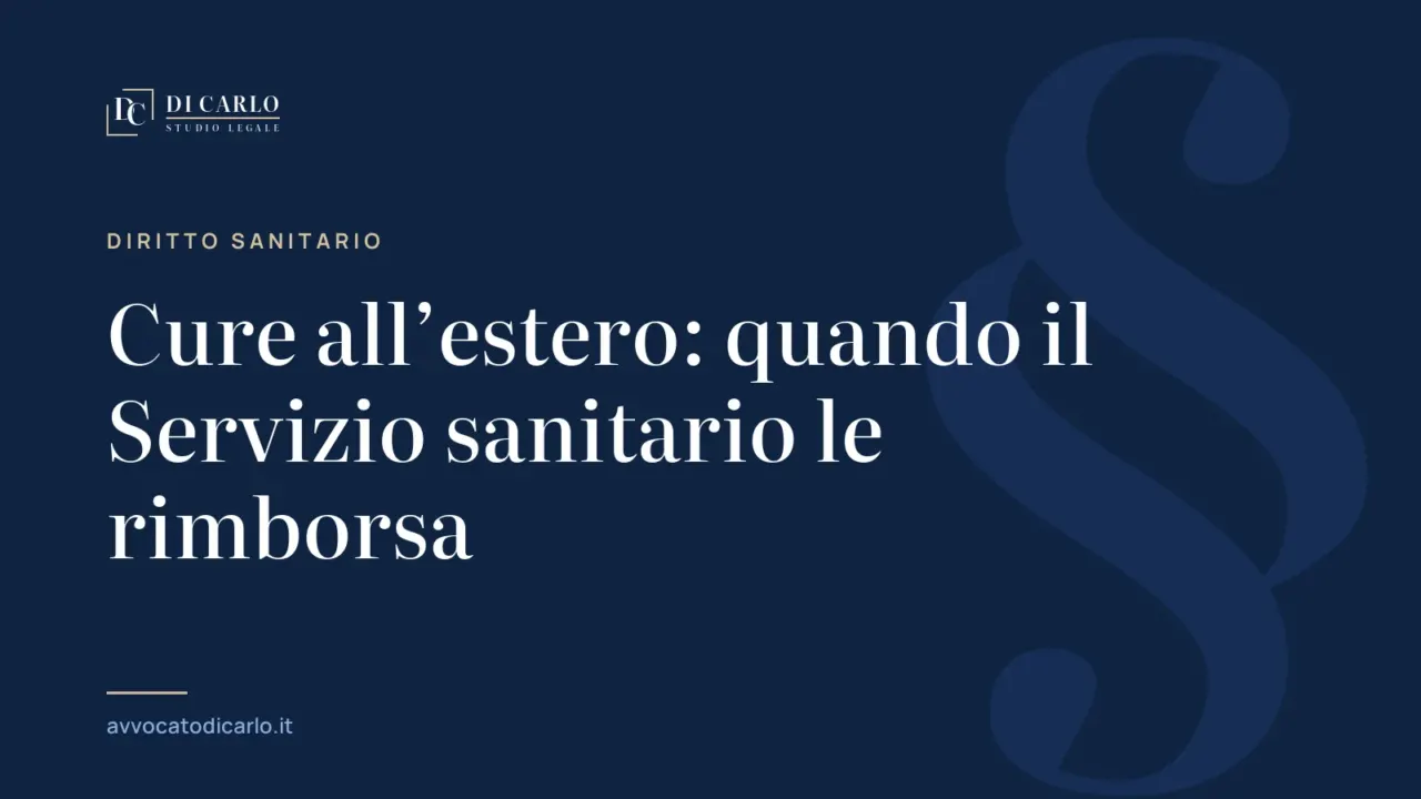 Cure all’estero: quando il Servizio sanitario le rimborsa
